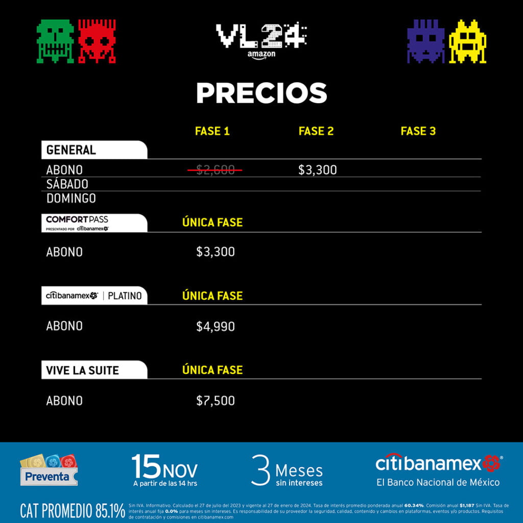Cartel y costos del Vive Latino 2024 Xpecta